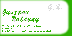 gusztav moldvay business card