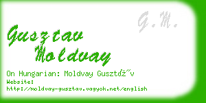 gusztav moldvay business card